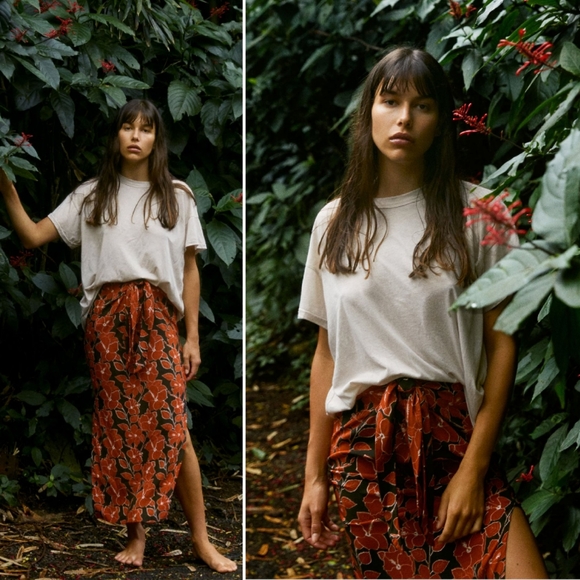 New acacia mid pacific Quinn skirt silk swimwear M - Picture 4 of 16